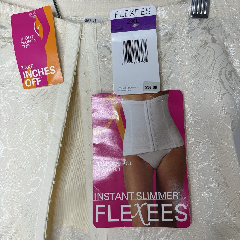 Flexees Firm Control Shapewear Size XXL Bodyshaper Bodybriefer Plus Coquette 2XL - Picture 3 of 9